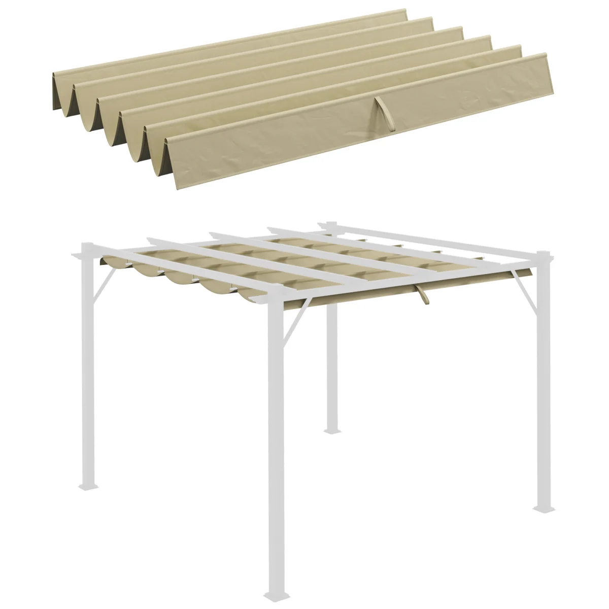 Pergola Shade Cover Replacement Canopy for 4 x 3(m) Pergola